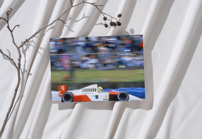 Photo Ayrton Senna – GP de Grande-Bretagne F1 1991 – McLaren-Honda MP4/6 – 15×20
