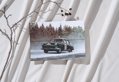 Photo Suchkov, Shchavelev – GAZ-21 Volga – Rallye Monte-Carlo Neige 1964 – 15×20