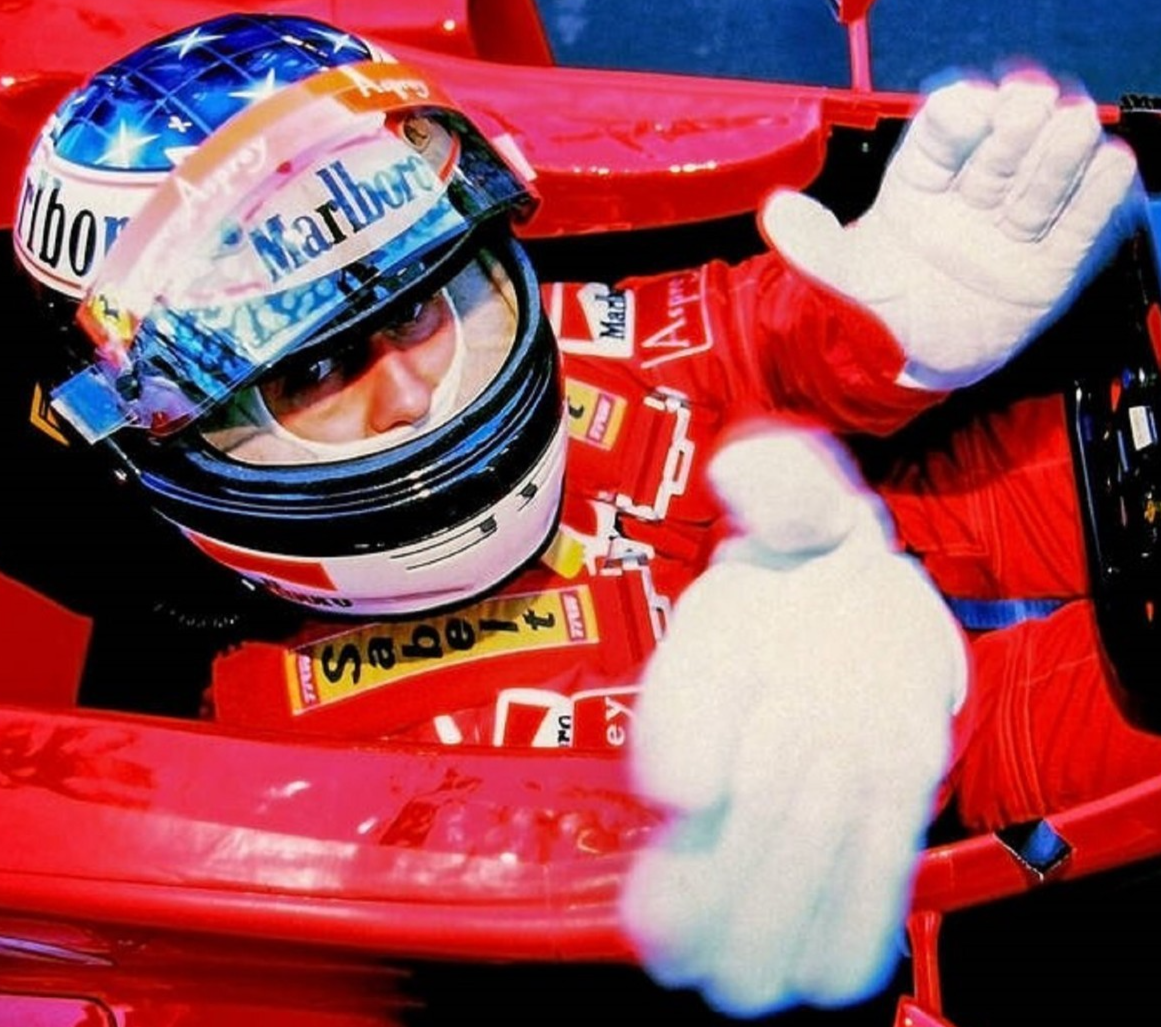 Photo Michael Schumacher – GP d'Argentine F1 1998 – Le Salut du Champion – 15×20