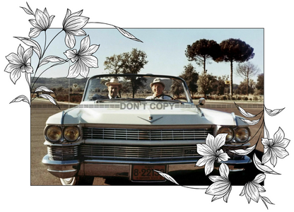 Photo Louis de Funès & Bourvil – Le Corniaud (1965) – Scène Route Cinéma – 15×20