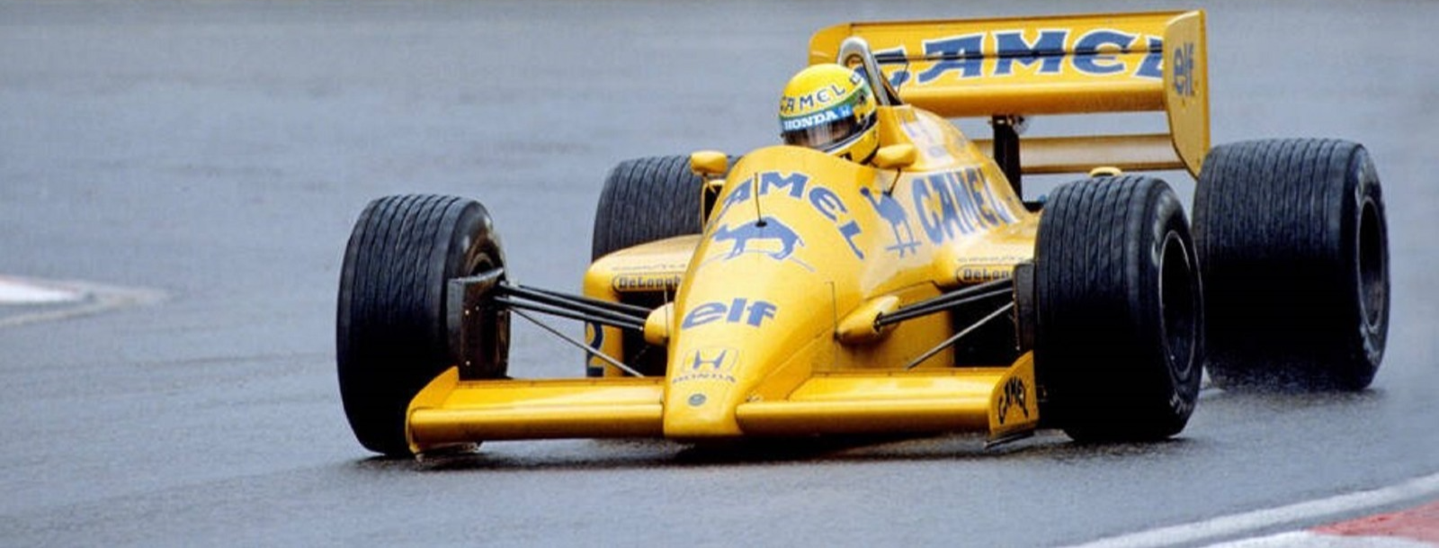 Photo Ayrton Senna - Lotus-Honda – GP de Belgique 1987 Spa-Francorchamps – 15×20