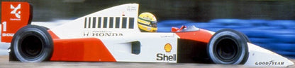 Photo Ayrton Senna – GP de Grande-Bretagne F1 1991 – McLaren-Honda MP4/6 – 15×20