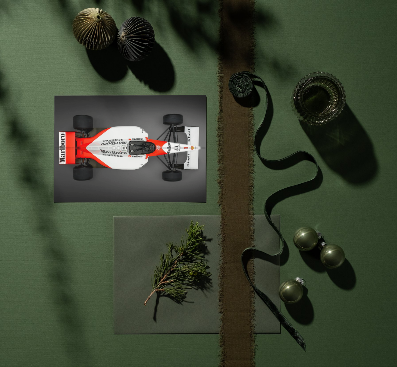 Photo McLaren Honda MP4/6 de Ayrton Senna – Champion GP du Brésil (1991) – 15×20