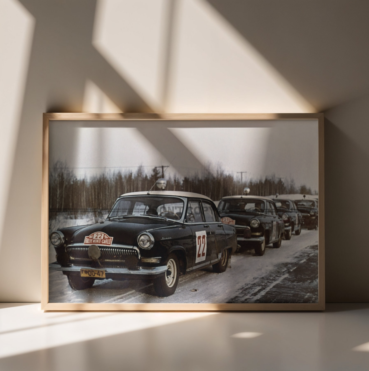 Photo Suchkov, Shchavelev – GAZ-21 Volga – Rallye Monte-Carlo Hiver 1964 – 15x20