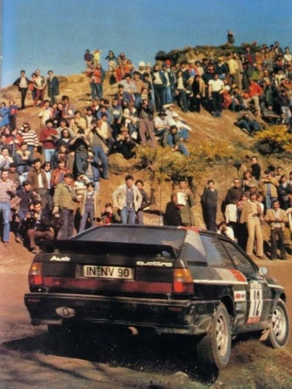Photo Michèle Mouton & F. Pons – Audi Quattro - Rallye de Portugal 1981 - 15x20
