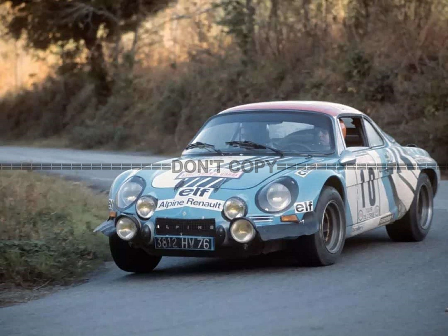 Photo Jean-Pierre Nicolas – Alpine A110 1800 – Tour de Corse Rallye 1974 – 15×20
