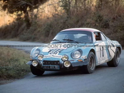 Photo Jean-Pierre Nicolas – Alpine A110 1800 – Tour de Corse Rallye 1974 – 15×20