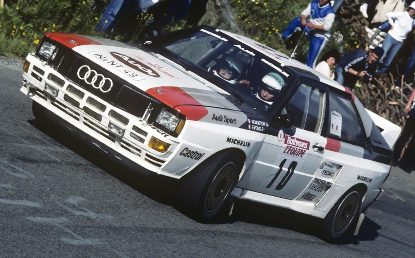 Photo Michèle Mouton – Audi Quattro A2 – Tour de Corse Rallye 1983 – 15×20