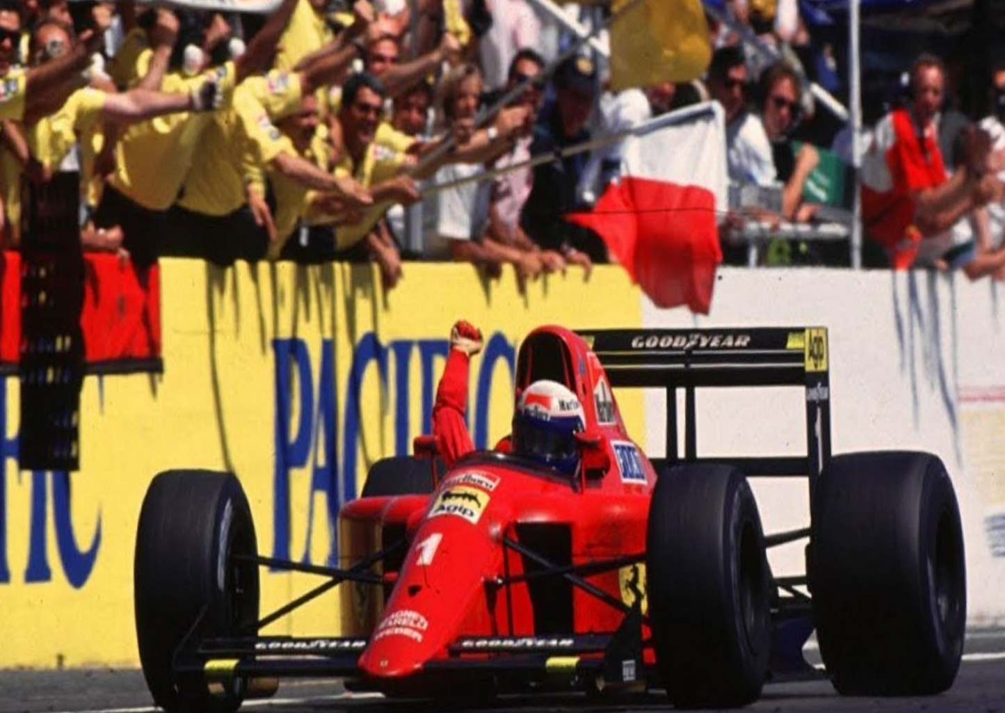 Photo Alain Prost – Ferrari 641 – Grand Prix F1 Circuit Paul Ricard 1990 – 15x20
