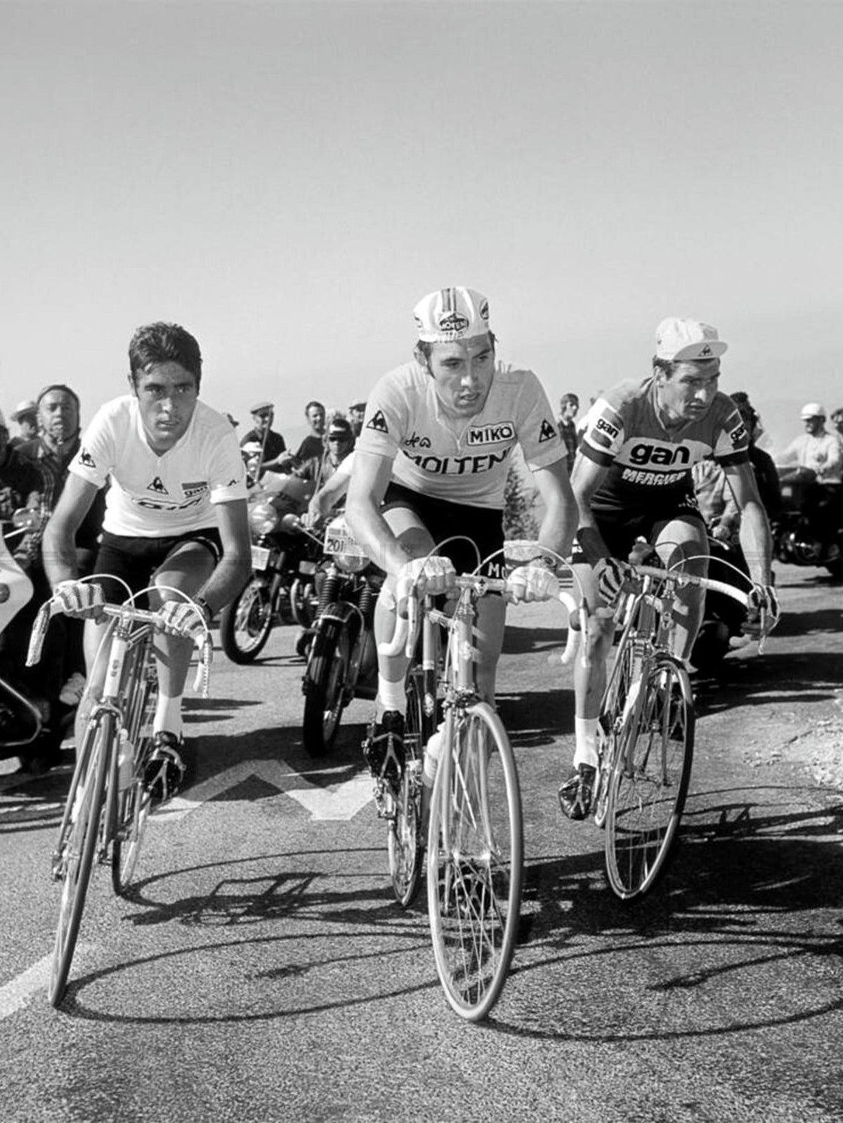 Photo Luis Ocaña, Eddy Merckx & Raymond Poulidor - Tour de France 1972 - 15 x 20