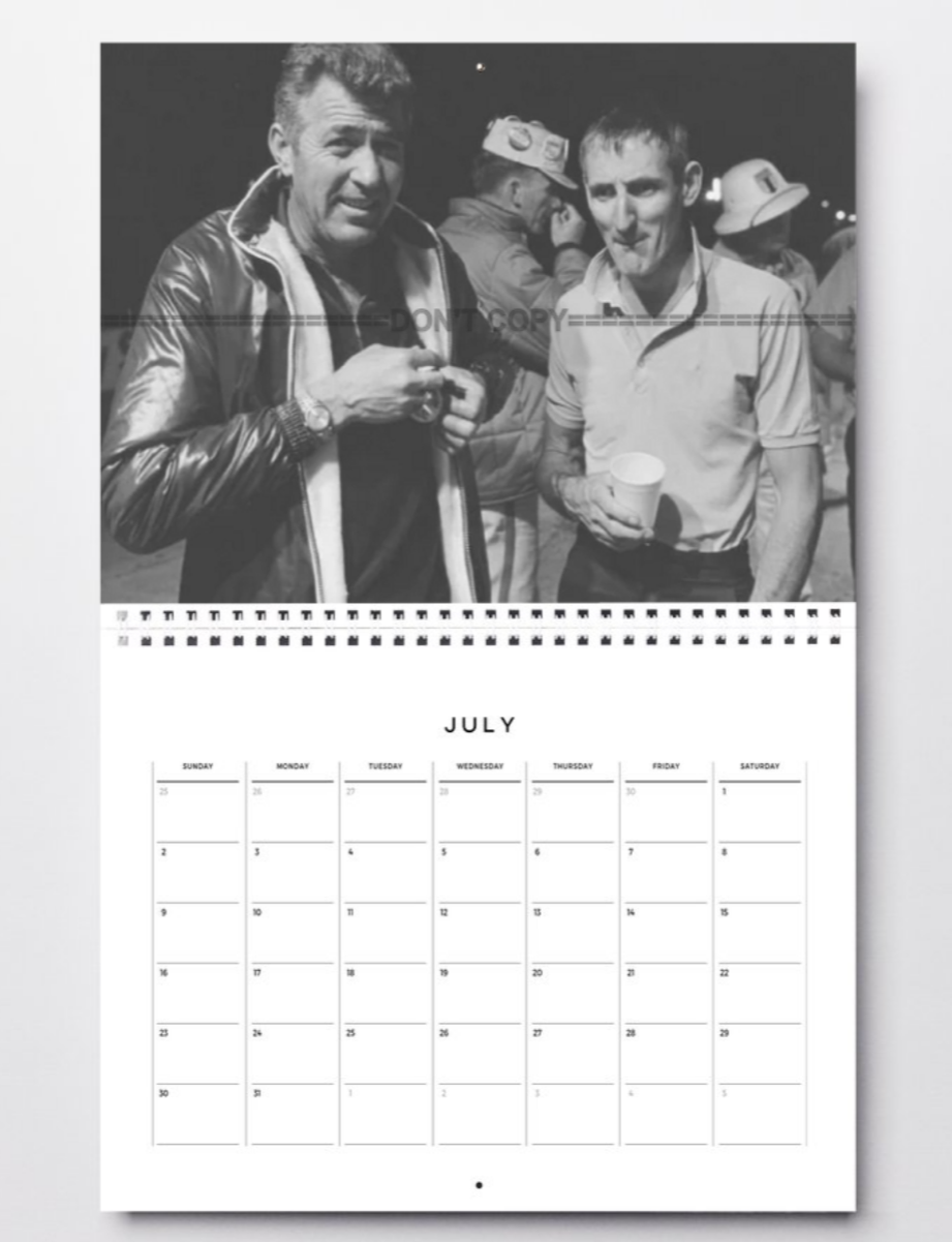 Photo Carroll Shelby et Ken Miles – Portrait Légendes Motorsport – 1960s – 15×20