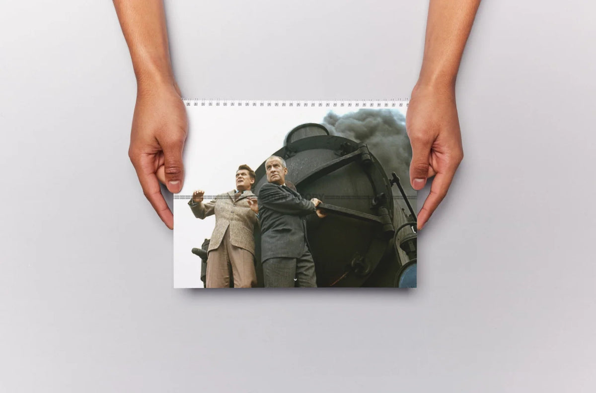 Photo Jean Marais & Louis de Funès – Fantômas 1964 – Scène Action Train – 15×20