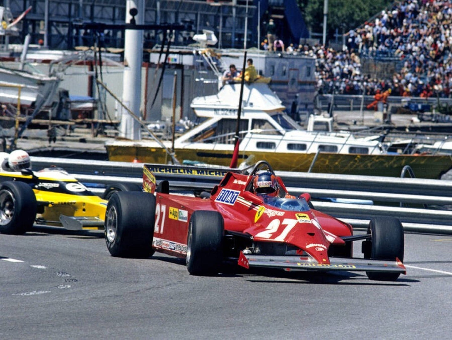 Photo Gilles Villeneuve – Monaco 1981 – Ferrari n°27 Formule 1 – Vintage – 15×20