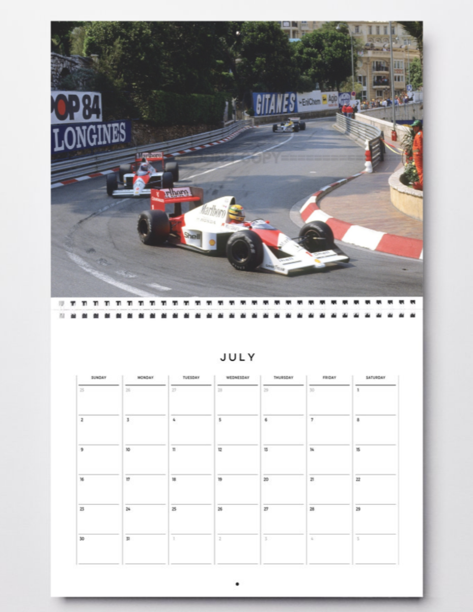 Photo Ayrton Senna devant Alain Prost – GP de Monaco 1989 – Virage Loews – 15×20