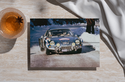 Photo Andruet & Biche – Alpine A110 – Rallye Monte-Carlo (1973) – Neige – 15×20