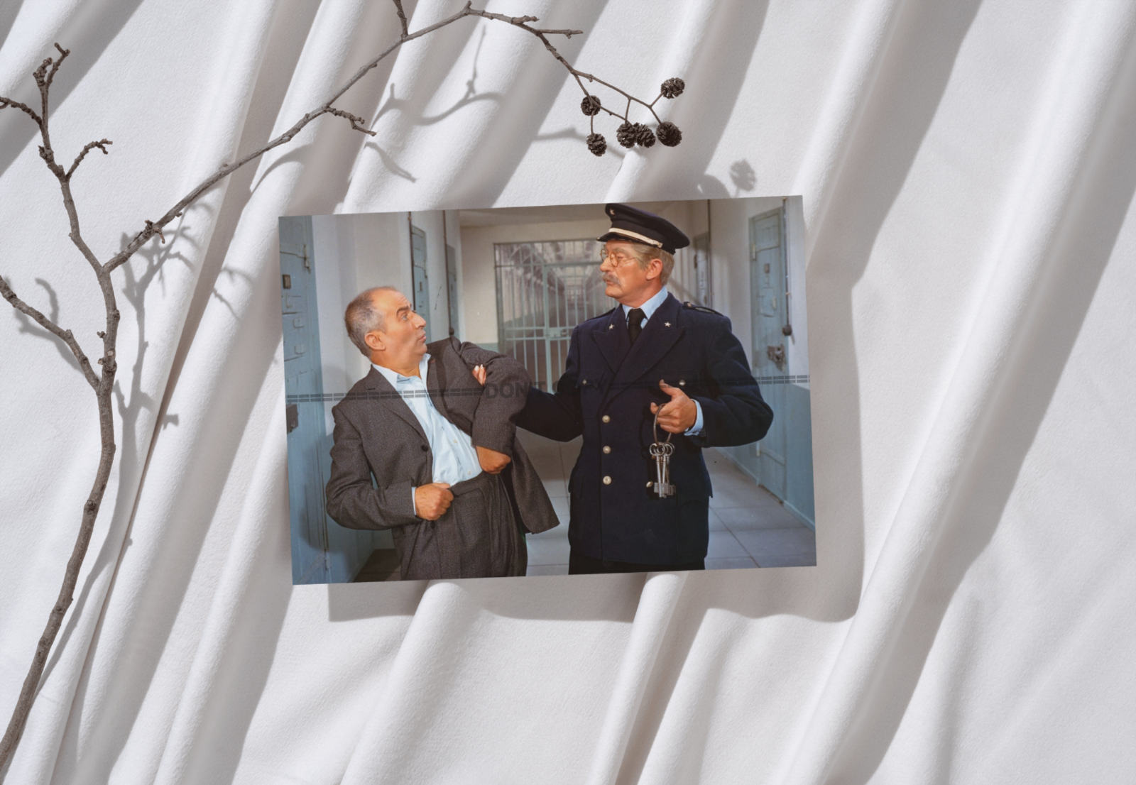 Photo Louis de Funès – Fantômas (1964) – Inspecteur Juve – Scène Cinéma – 15×20