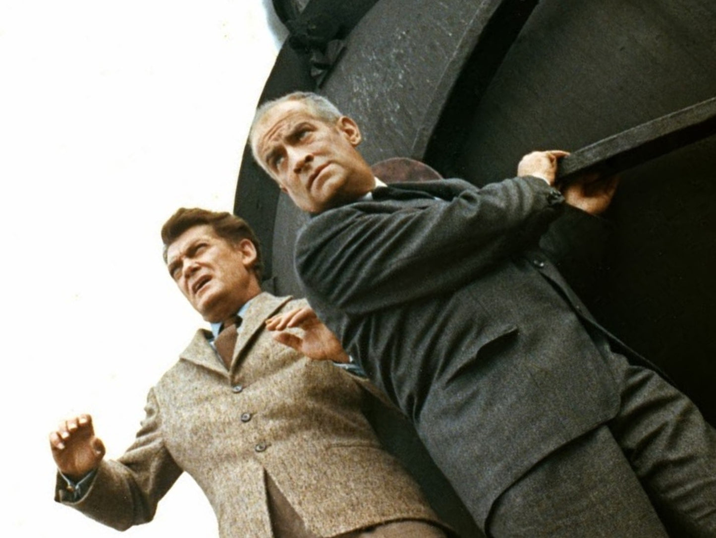 Photo Jean Marais & Louis de Funès – Fantômas 1964 – Scène Action Train – 15×20