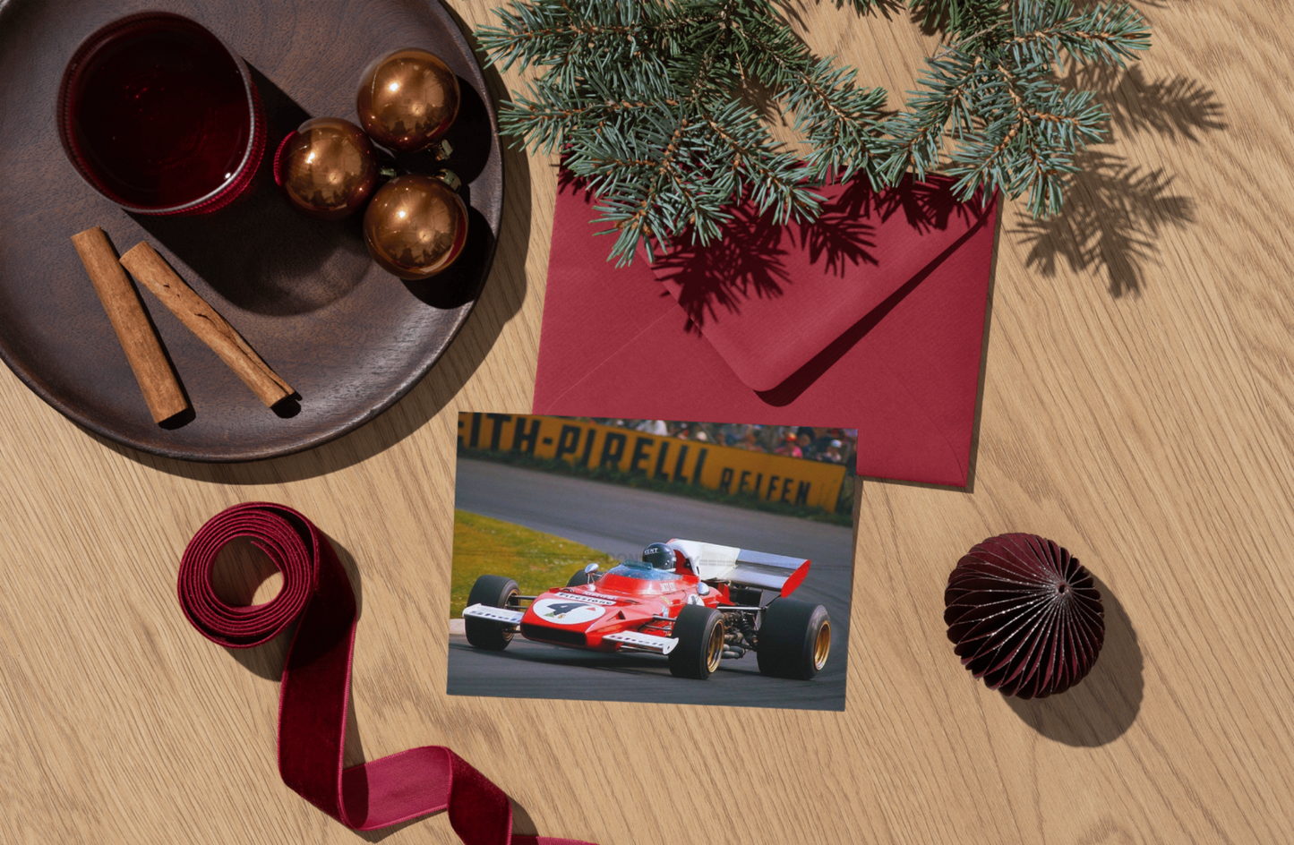 Photo Jacky Ickx – Grand Prix d’Allemagne (1972) – Ferrari n°4 en action – 15×20