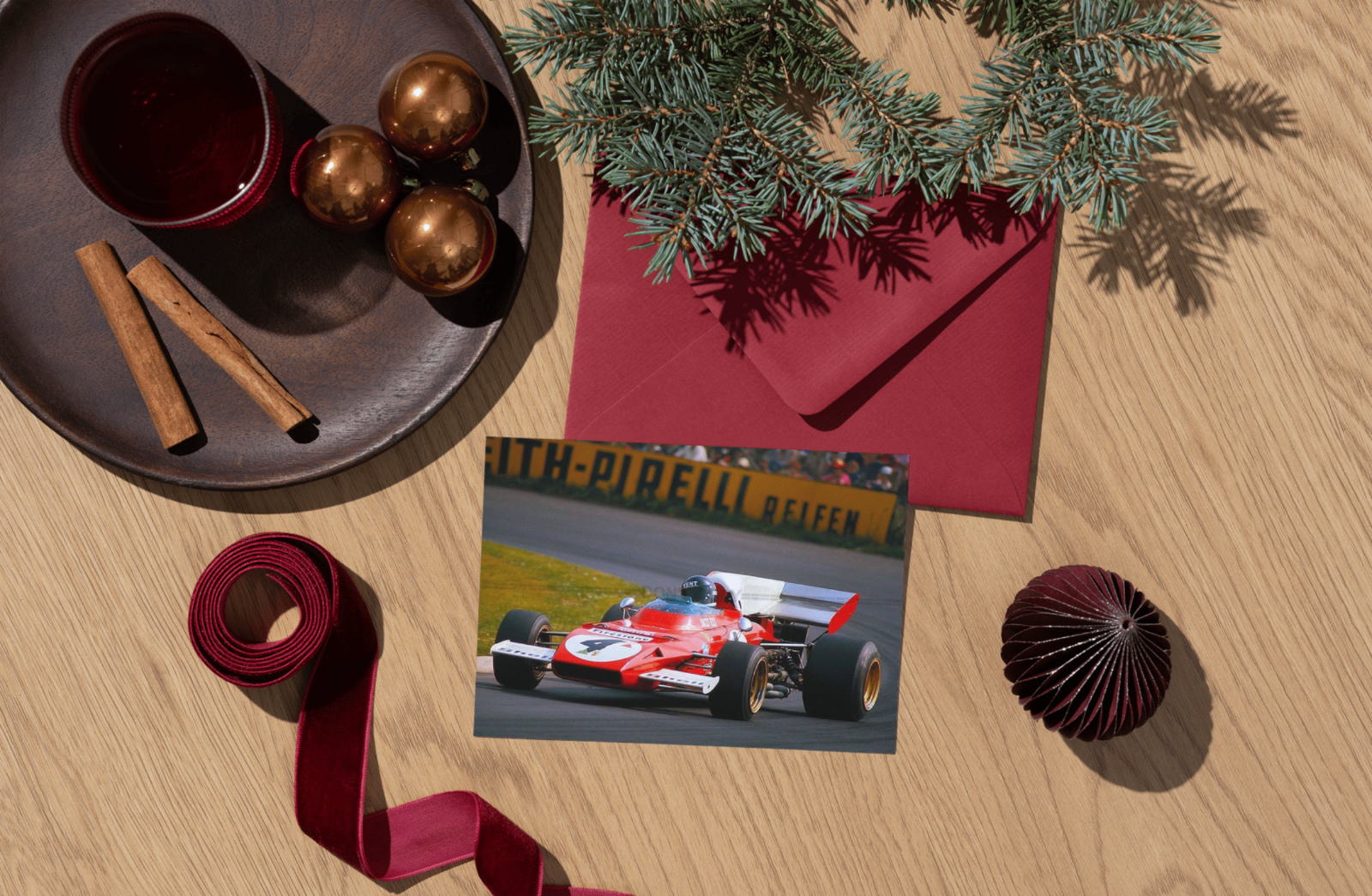 Photo Jacky Ickx – Grand Prix d’Allemagne (1972) – Ferrari n°4 en action – 15×20