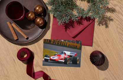 Photo Jacky Ickx – Grand Prix d’Allemagne (1972) – Ferrari n°4 en action – 15×20