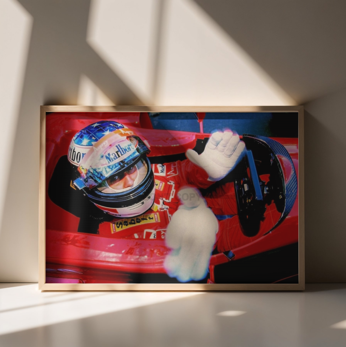 Photo Michael Schumacher – GP d'Argentine F1 1998 – Le Salut du Champion – 15×20