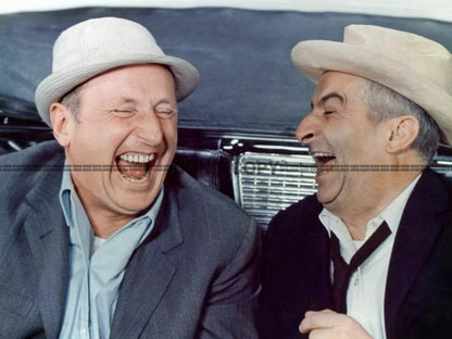 Photo Louis de Funès & Bourvil – Le Corniaud (1965) – Scène Culte Cinéma – 15×20