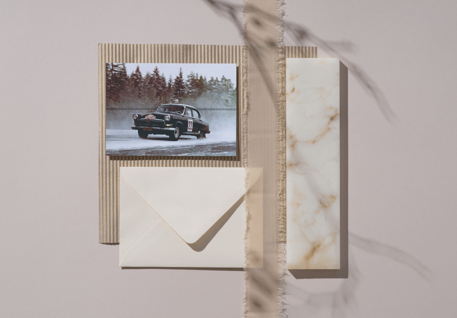 Photo Suchkov, Shchavelev – GAZ-21 Volga – Rallye Monte-Carlo Neige 1964 – 15×20