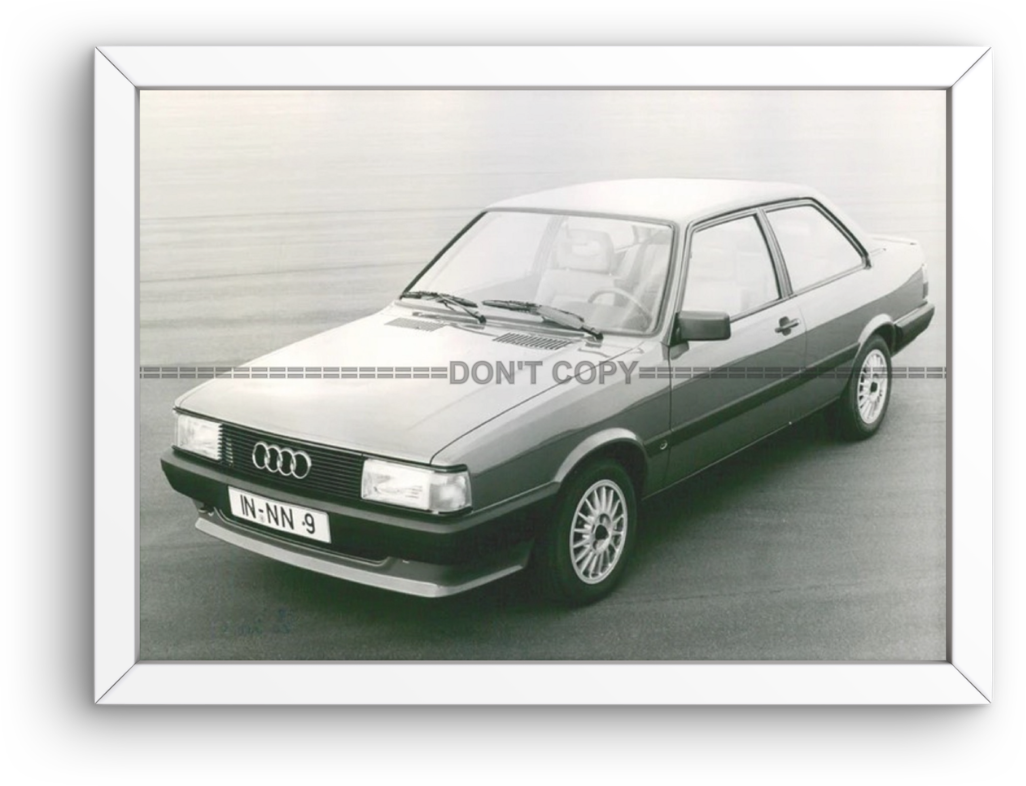 Photo Encadrée Audi 80 GTE – Berline Sportive Youngtimer (1984) – 15×20