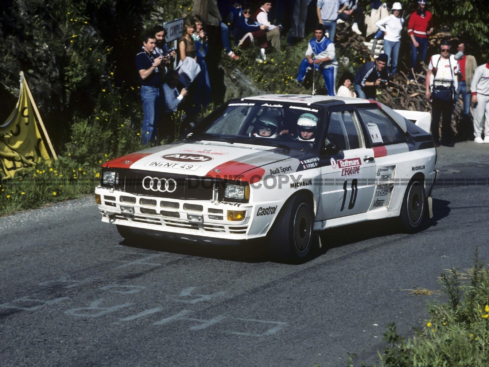 Photo Michèle Mouton – Audi Quattro A2 – Tour de Corse Rallye 1983 – 15×20