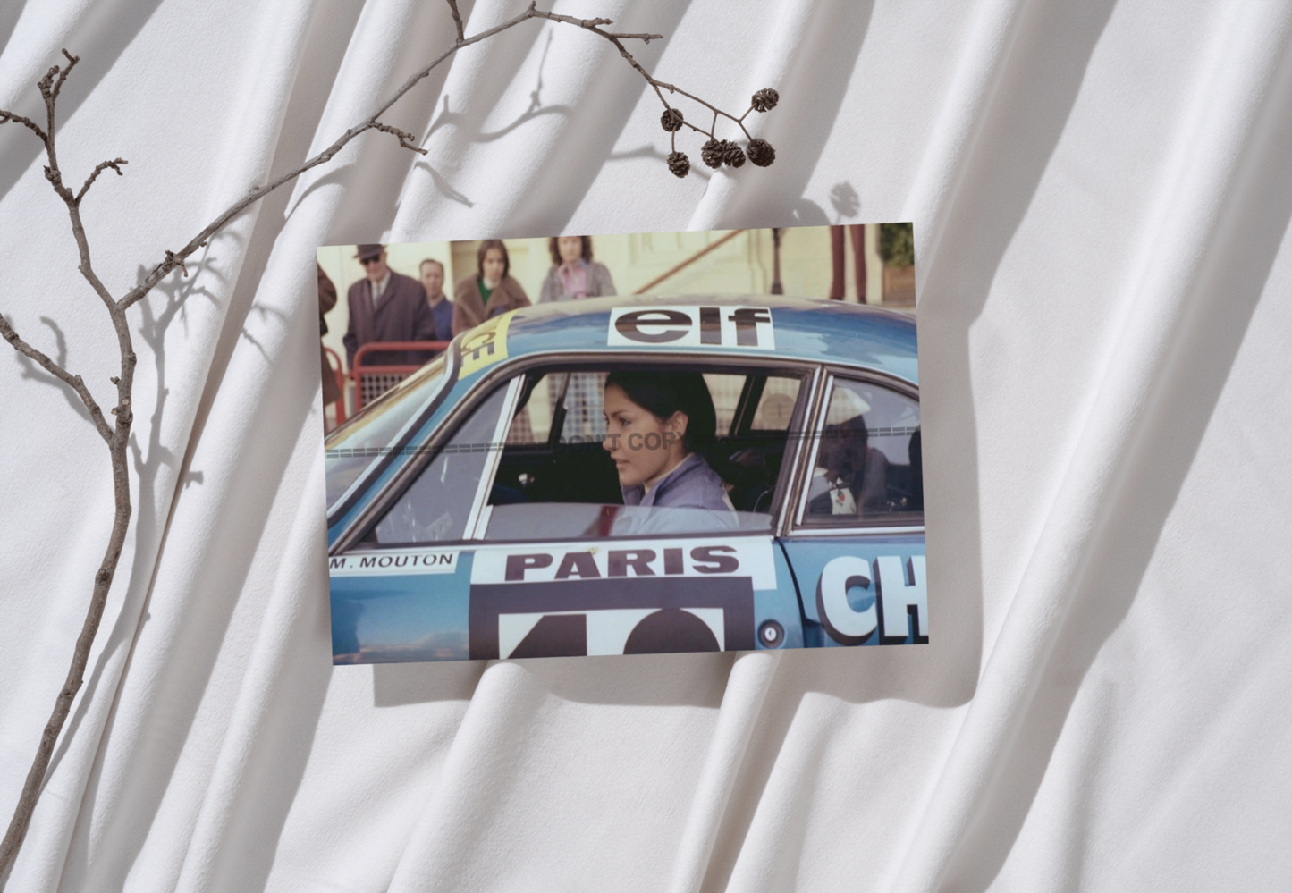 Photo Michèle Mouton – Alpine A110 1600 S Auto – Rallye Monte-Carlo 1976 – 15x20
