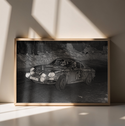 Photo Michèle Mouton & F. Conconi – Alpine A110 Rallye Monte-Carlo 1976 – 15x20