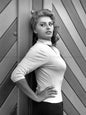 Photo Sophia Loren âgée d'environ 21 ans, pose de profil, à Rome en 1955 - 15x20