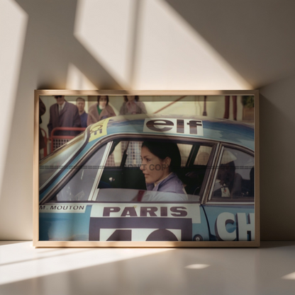 Photo Michèle Mouton – Alpine A110 1600 S Auto – Rallye Monte-Carlo 1976 – 15x20