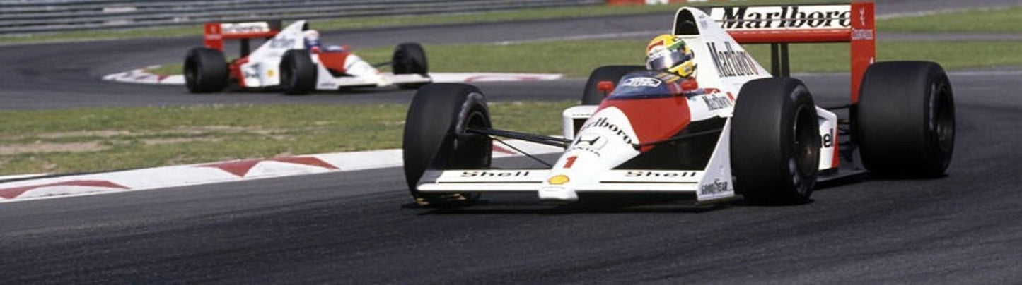 Photo Ayrton Senna & Alain Prost – GP de Saint-Marin (Imola) – Duel 1988 – 15×20