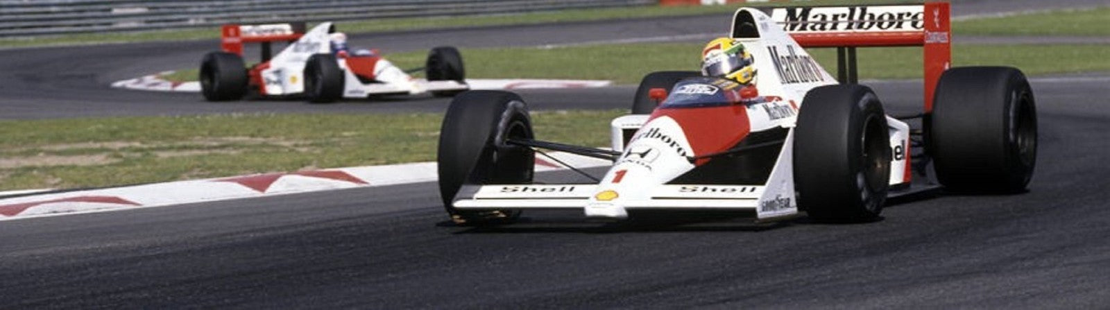 Photo Ayrton Senna & Alain Prost – GP de Saint-Marin (Imola) – Duel 1988 – 15×20