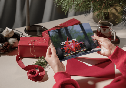Photo Michael Schumacher – Ferrari F1 en pleine charge – Action racing – 15×20