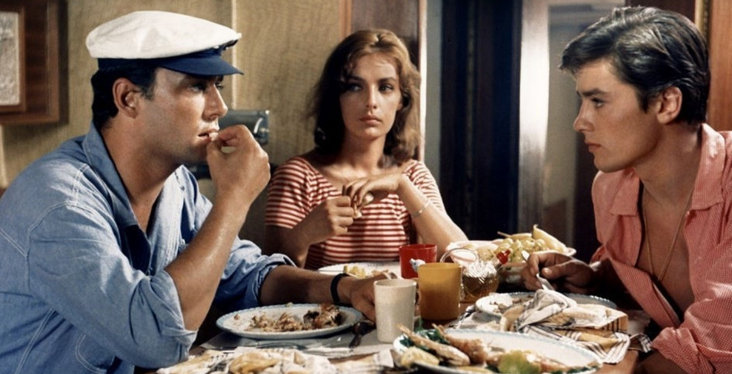 Photo A. Delon, M. Laforêt, M. Ronet – Plein Soleil 1960 – Scène Cinéma – 15×20