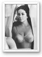 Photo Encadrée Elizabeth Taylor - Noir et blanc - (Cadre Bois Blanc) - 15×20