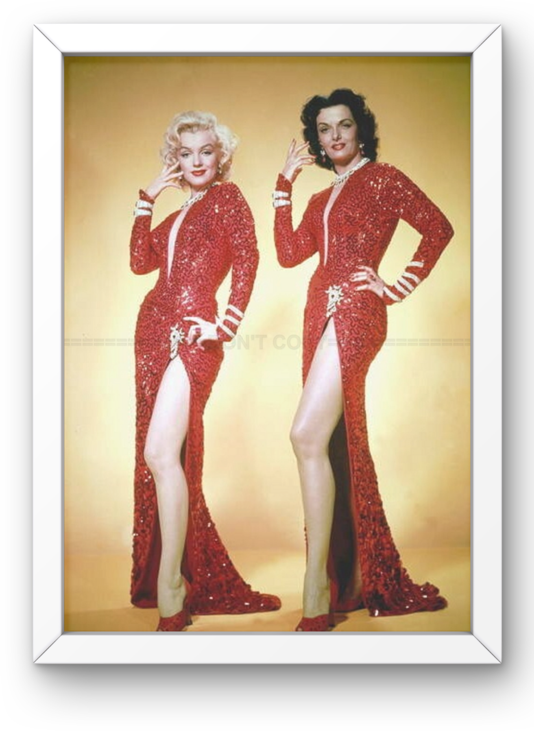 Photo Encadrée Marilyn Monroe & Jane Russell - Gentlemen Prefer Blondes - 15x20