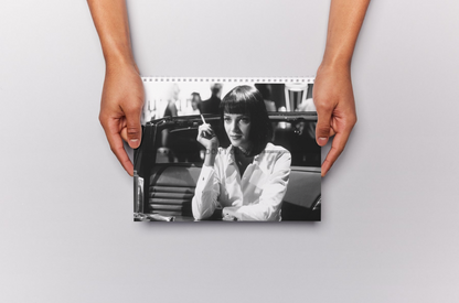 Photo Uma Thurman – Pulp Fiction (1994) – Café, Cigarette – Noir & Blanc - 15x20