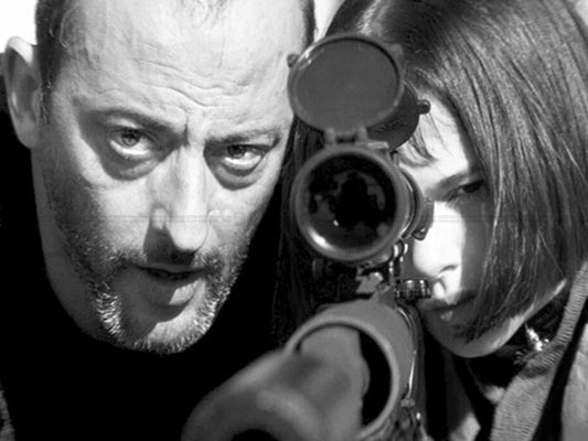 Photo Jean Reno & Natalie Portman - Scène iconique du film Léon (1994) - 15x20
