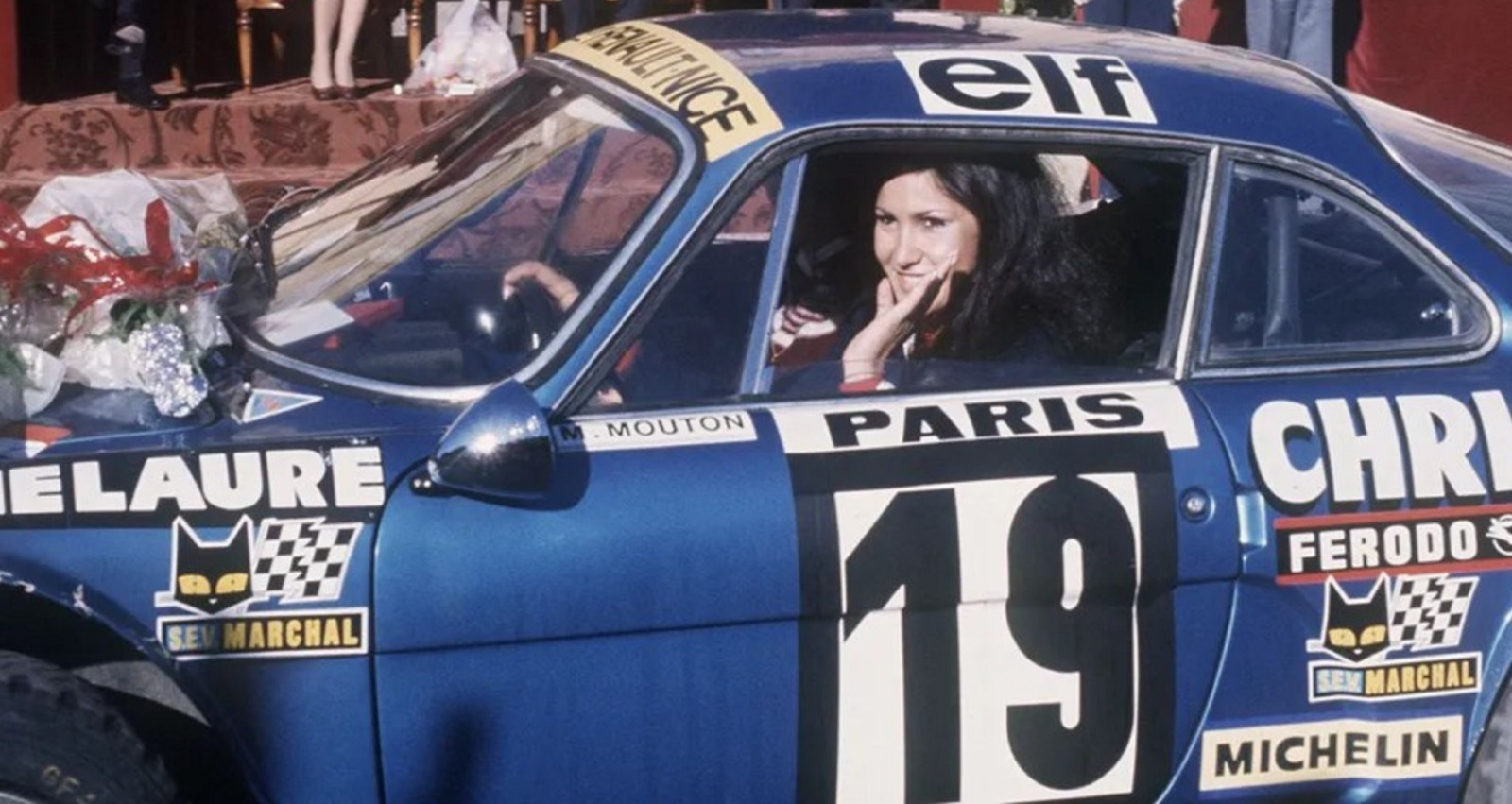 Photo Michèle Mouton – Alpine A110 1600 S – Rallye Monte-Carlo (1976) – 15x20