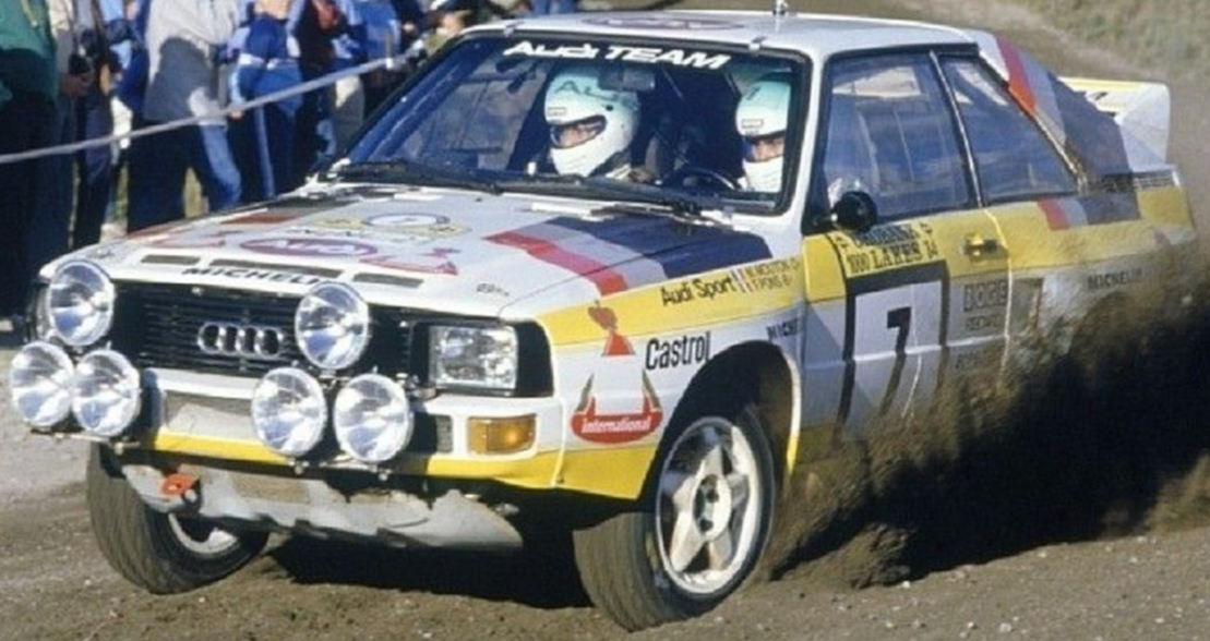 Photo Michèle Mouton – Audi Quattro – 1000 Lakes Rally WRC Groupe B 1984 – 15x20