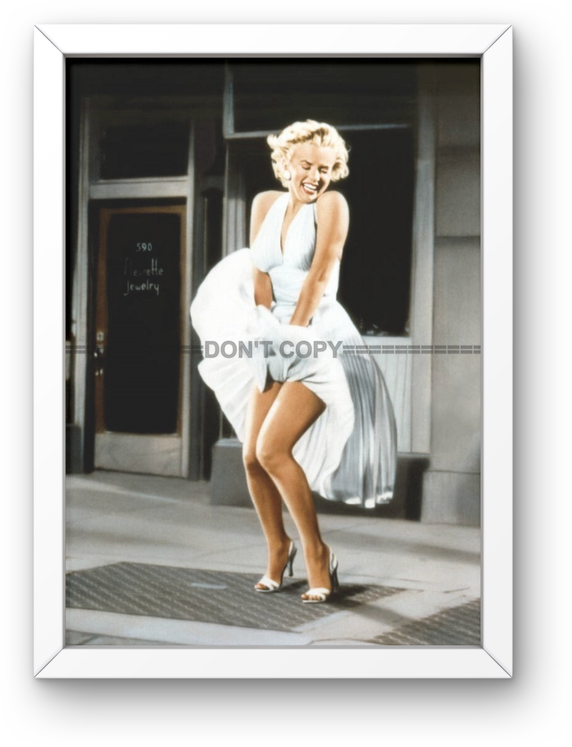 Photo Encadrée Marilyn Monroe - Sept Ans de Réflexion 1955 - Cadre Bois - 15x20