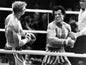 Photo Sylvester Stallone & Dolph Lundgren - Rocky IV 1985 - Noir & blanc - 15×20