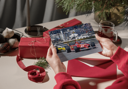 Photo Gilles Villeneuve – Monaco 1981 – Ferrari n°27 Formule 1 – Vintage – 15×20