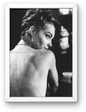 Photo Encadrée Romy Schneider - Noir et blanc - (Cadre Bois Blanc) - 15×20