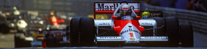 Photo Alain Prost devant Ayrton Senna – GP de Monaco F1 – Duel mythique – 15×20