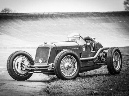 Photo Maserati 8CM - Noir et blanc  – 15×20