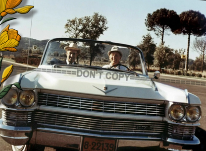Photo Louis de Funès & Bourvil – Le Corniaud (1965) – Scène Route Cinéma – 15×20